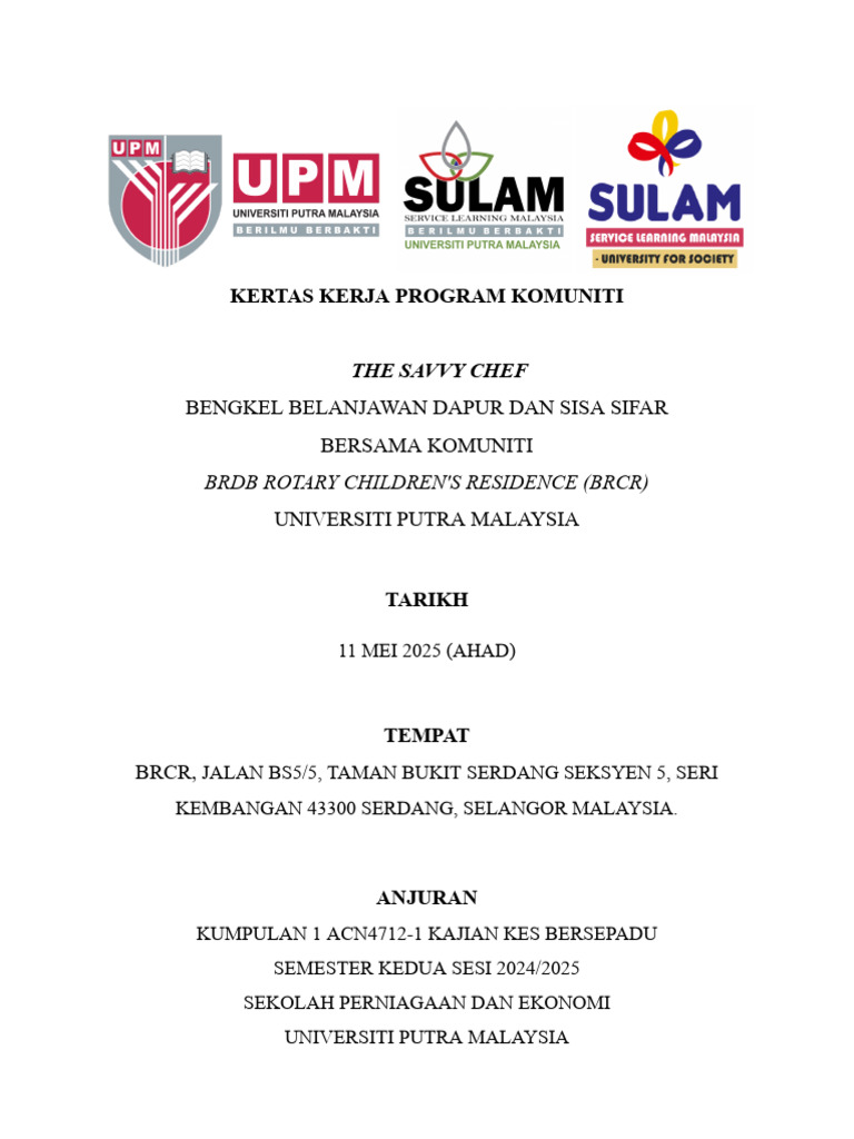 TDA Sulam Program Proposal (1) | PDF