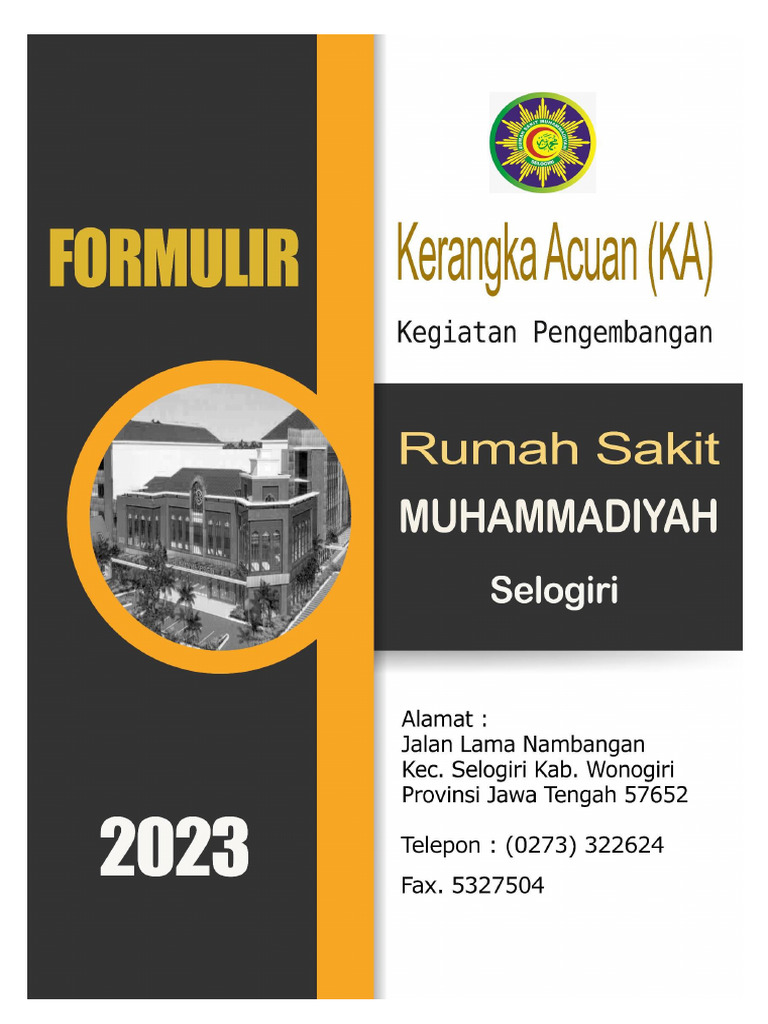 Cover Formulir Ka Rs Muhammadiyah Selogiri (9 Files Merged) | PDF