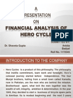 Financial Analysis of Hero Cycles