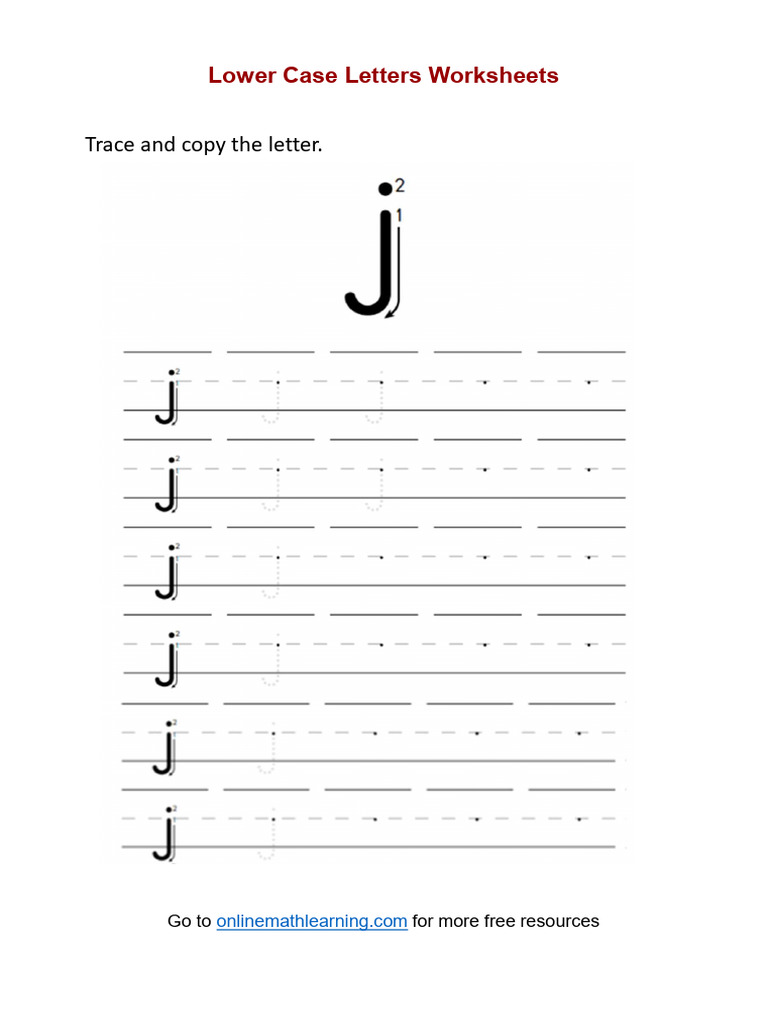 Letter j Worksheet | PDF