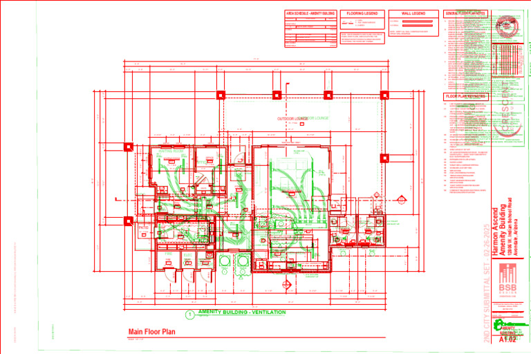 HVAC Overlay of Structual Plans | PDF | Duct (Flow) | Building Materials