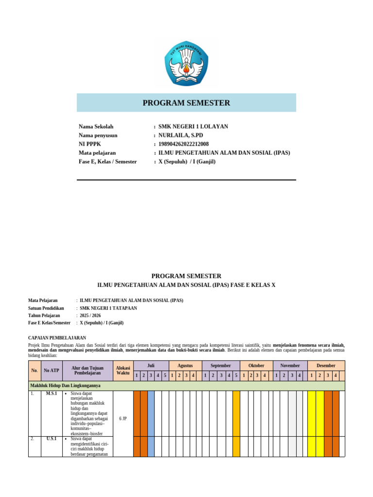 PROMES Kurikulum Merdeka | PDF