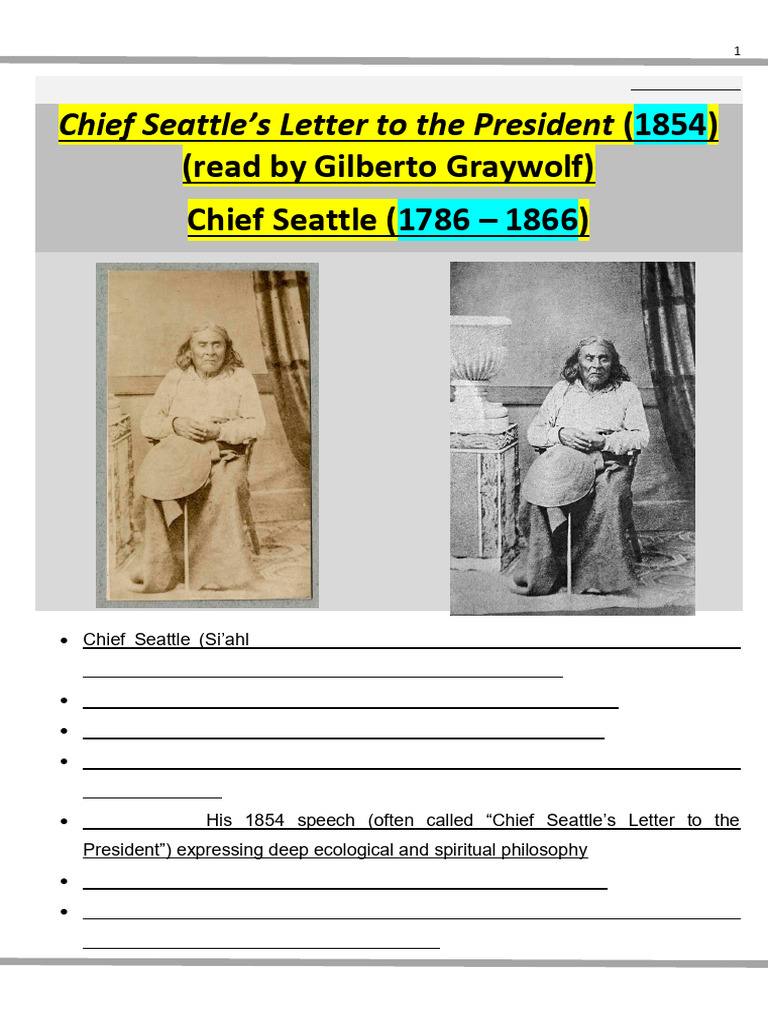The Chief's Letter | PDF | Native Americans In The United States ...