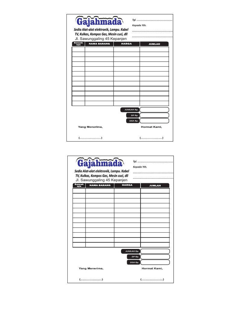 Nota Pk Rizky | PDF