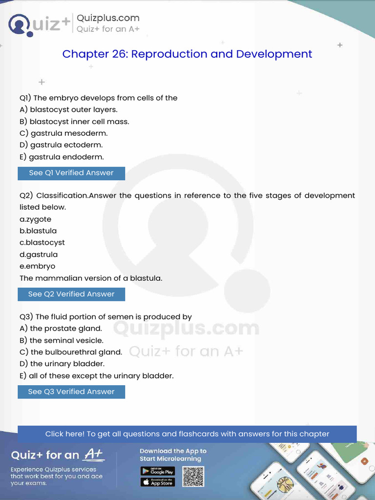 The Embryo Develops From Cells of The | PDF | Endoplasmic Reticulum ...