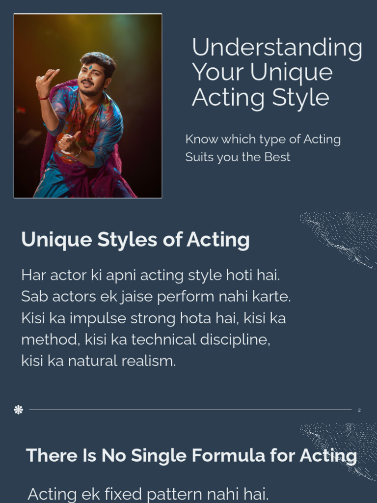 Understanding Your Unique Acting Style | PDF | Cinema Of India | Film ...