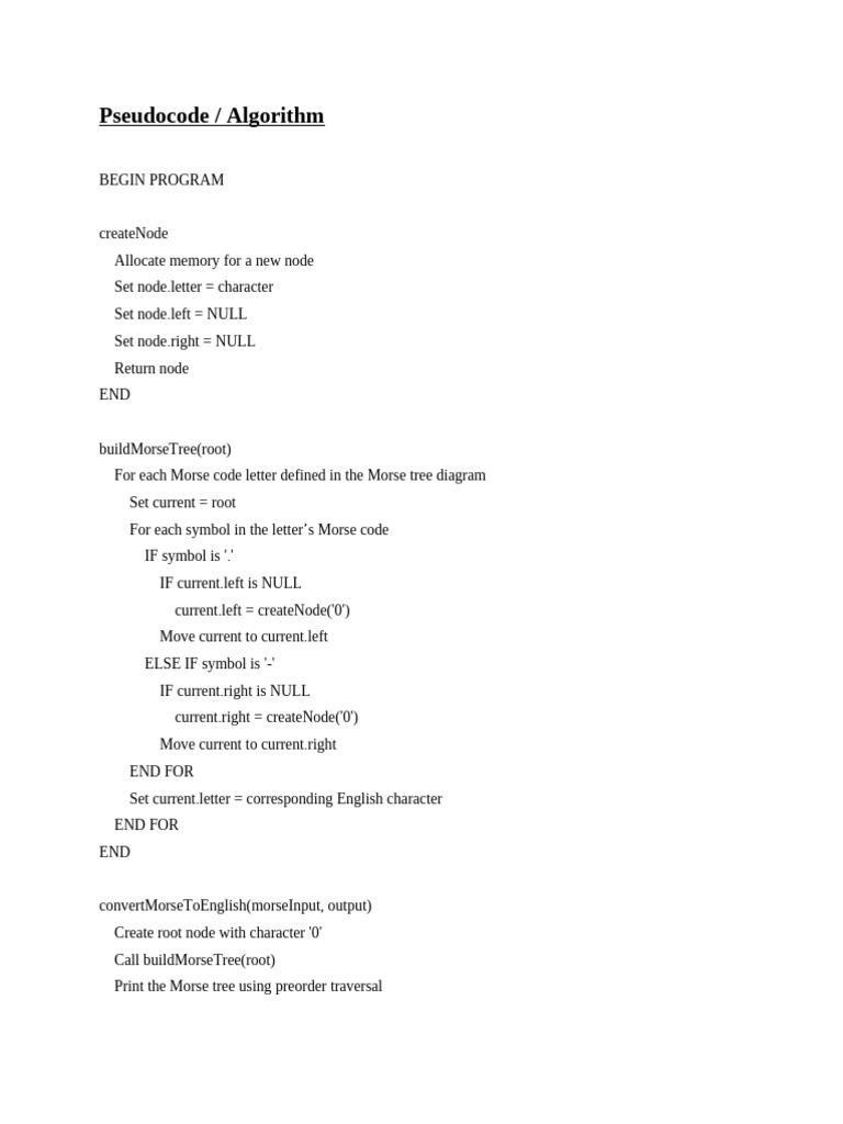 Pseudo Code | PDF