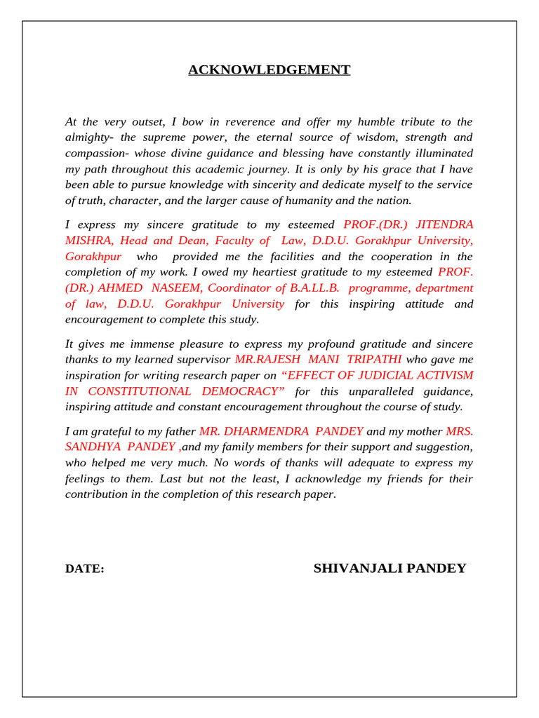 Acknowledgement | PDF