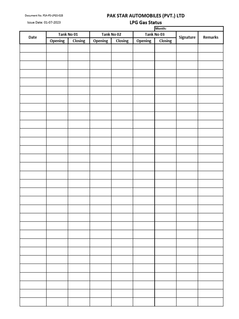 28.LPG Gas Status | PDF