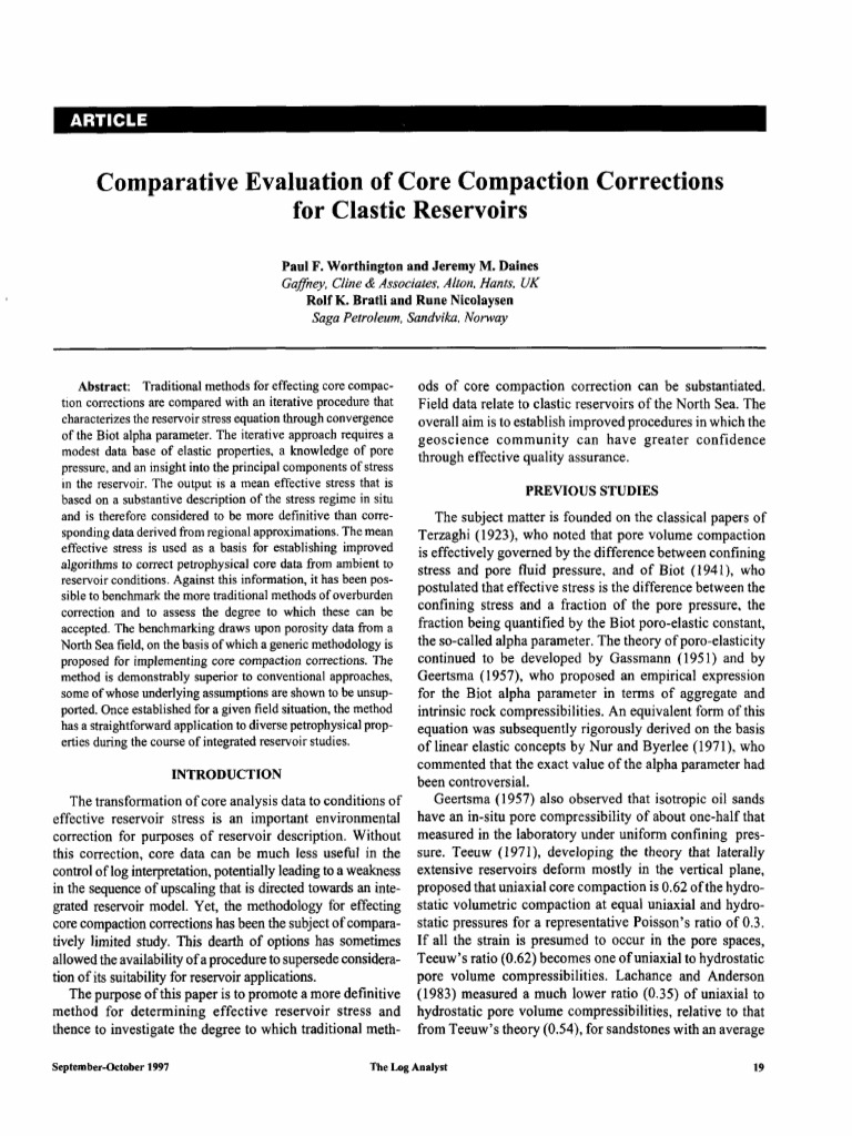 1997_Comparative Evaluation of Core Compaction Corrections for Clastic ...
