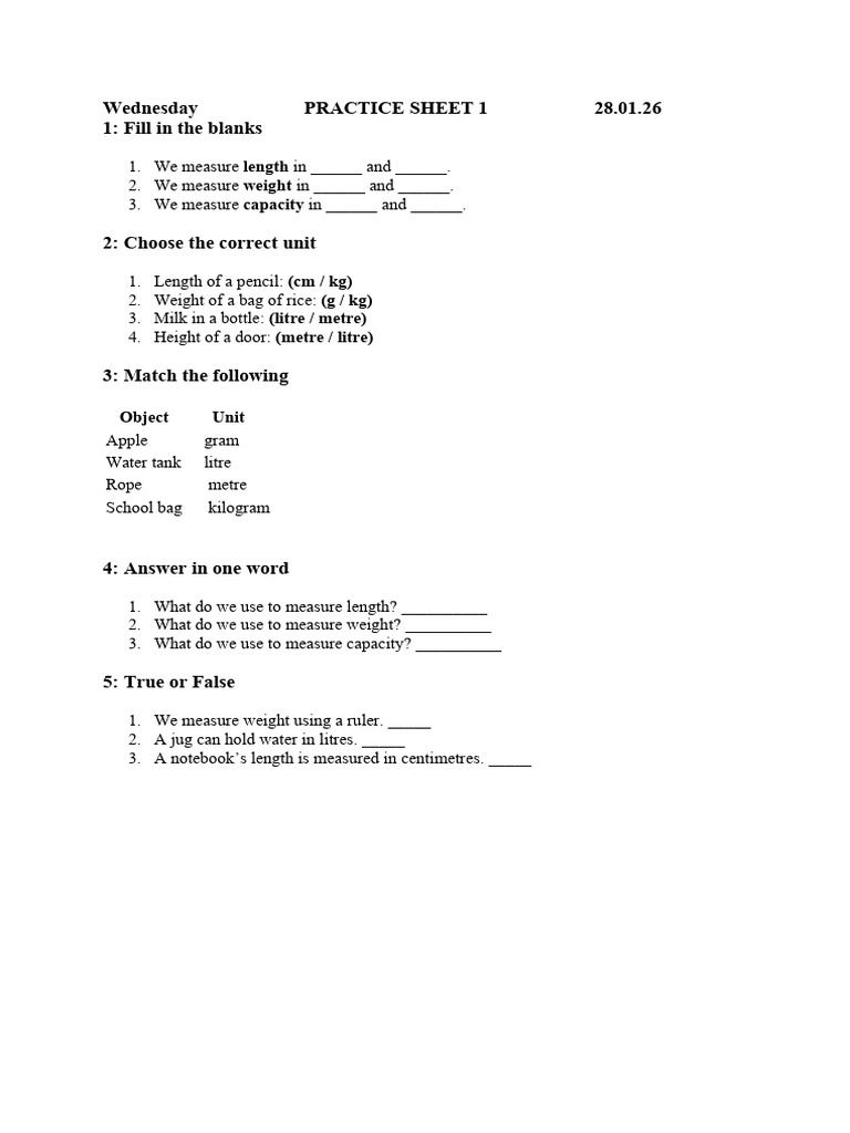 Practice Sheet 1 Maths | PDF