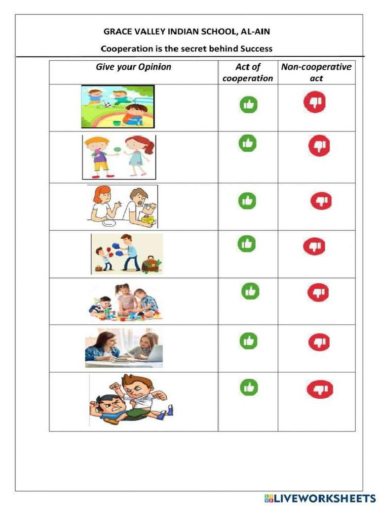 Grace 2 Value Education Worksheet | PDF