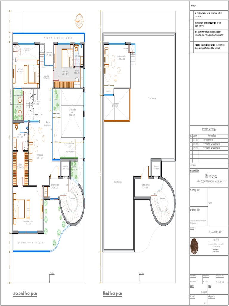 Second & Third Floor Layout Plan for Approval | PDF