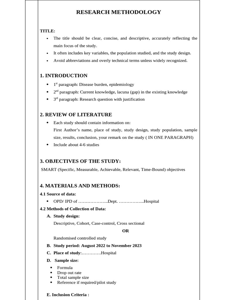 Research Proposal Template | PDF