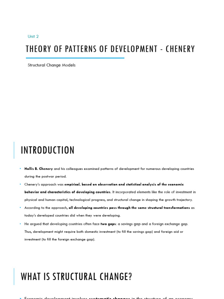 10 Structure change models - Chenery | PDF | Income | Gross Domestic ...