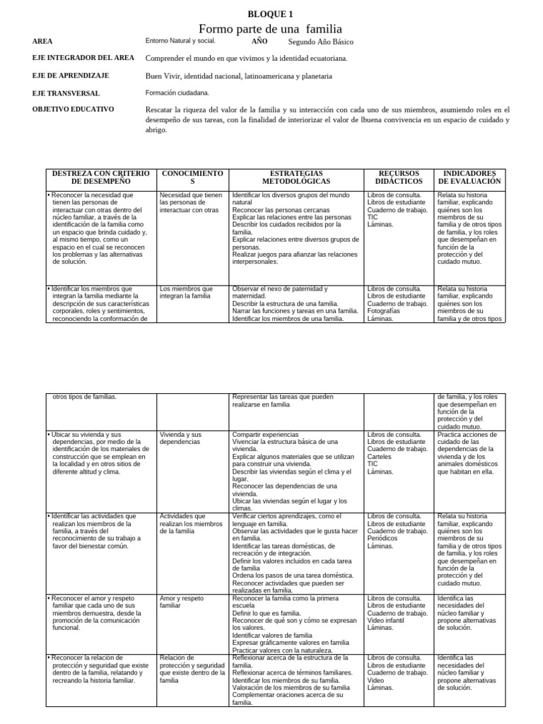 Bloques Entorno Natural y Social | PDF | Aprendizaje | Escuelas