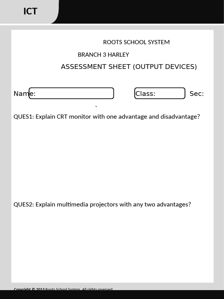 Ict Test Output Devices | PDF