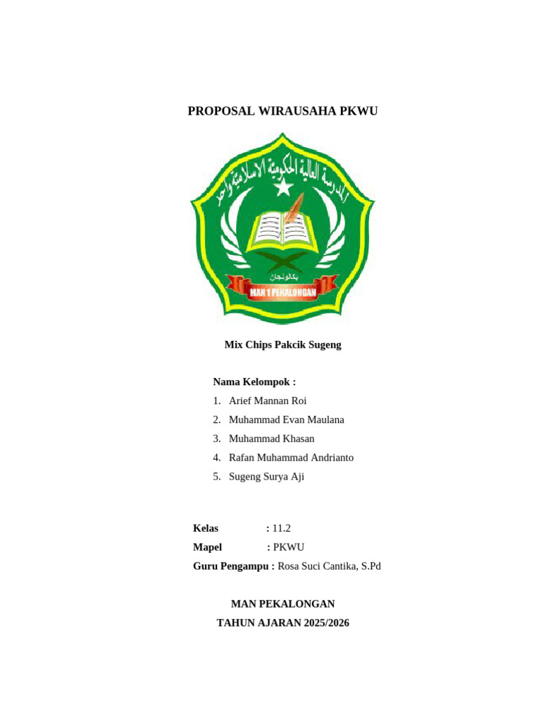 PROPOSAL WIRAUSAHA PKWU REMAKE | PDF