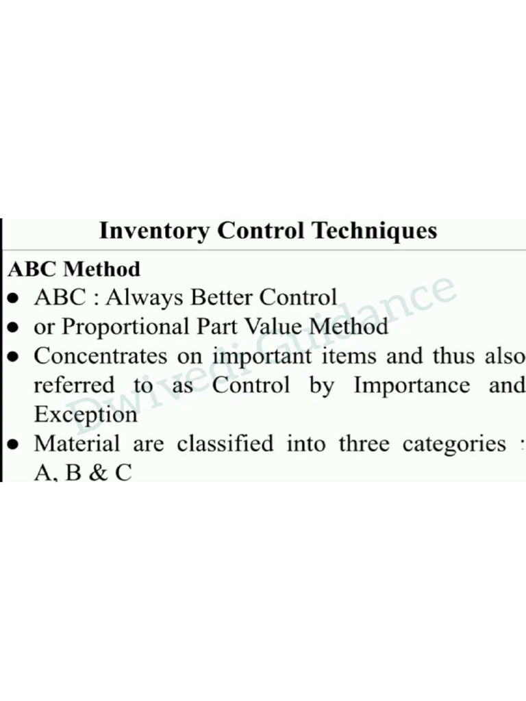 SCM UNIT 2 INVENTORY MGMT TECHNIQUE | PDF