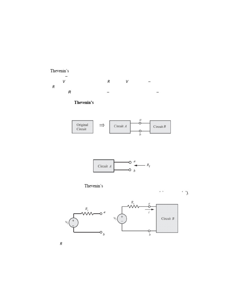 Thevenins Theorem Notes | PDF | Electrical Network | Analog Circuits