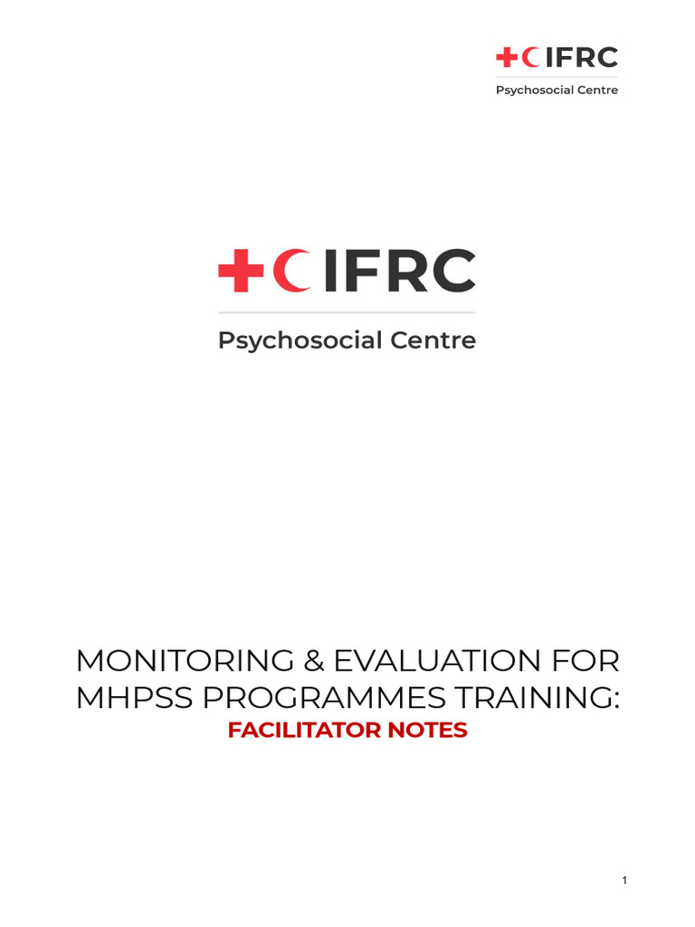 ME for MHPSS Programmes Training Facilitator Manual en 2023 Copy | PDF ...