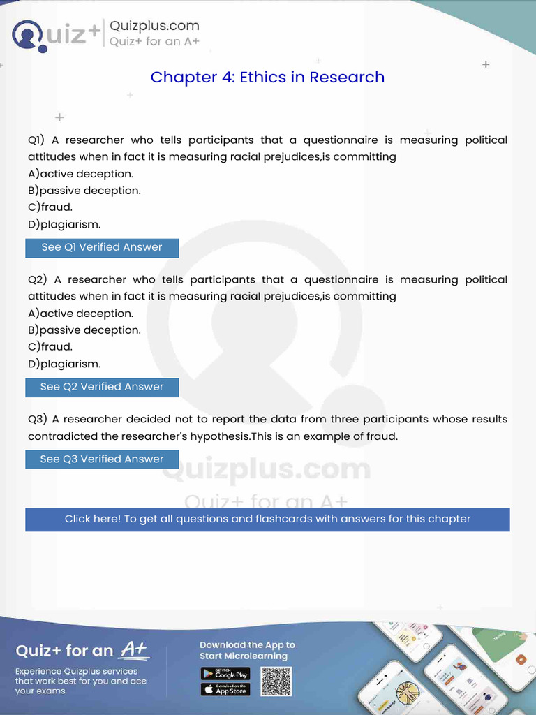 A Researcher Who Tells Participants That a Questionnaire is Measuring ...