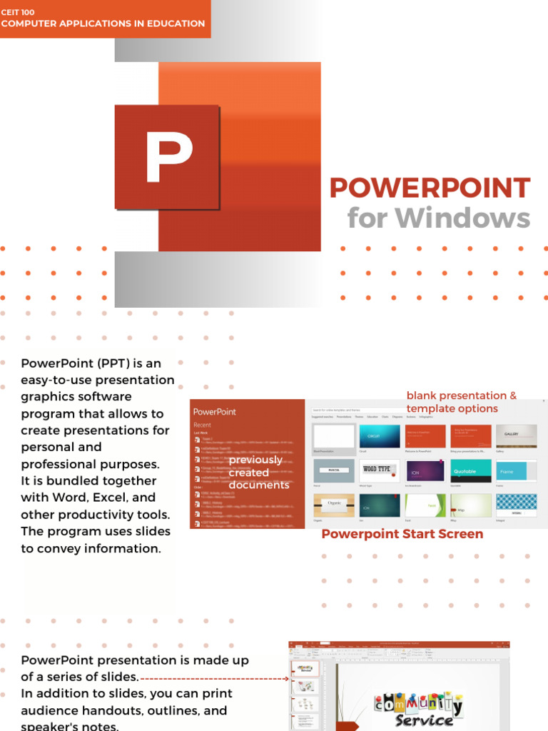 CEIT100_PowerPoint for Windows | PDF | Microsoft Power Point ...