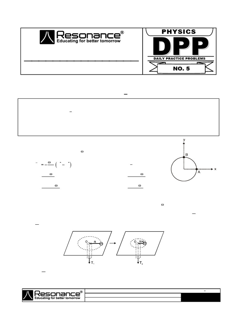 DPP-5_Physics_Adv. | PDF | Physical Sciences | Geometry
