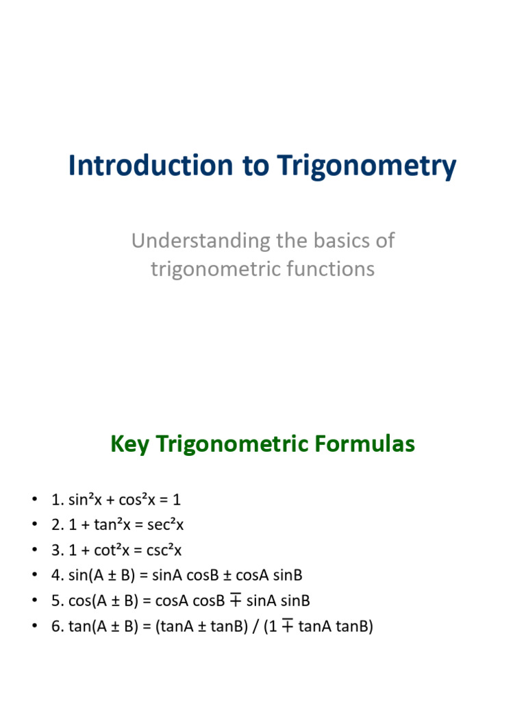 Trigonometry Project | PDF