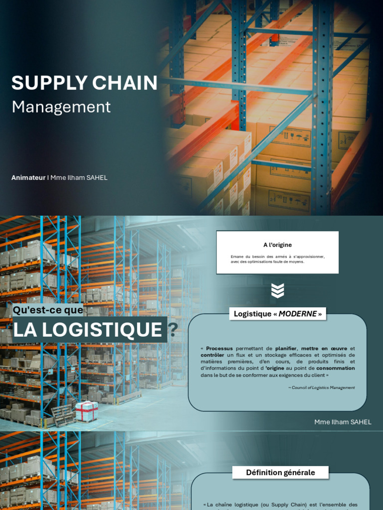 Supply Chain Management (SCM) IUR | PDF | Logistique | Gestion de la ...