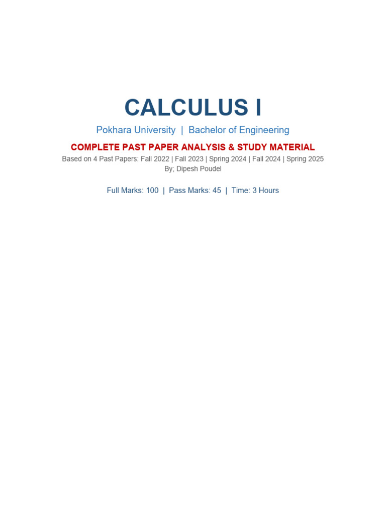 Calculus_I_Analysis_StudyMaterial | PDF | Calculus | Square Root