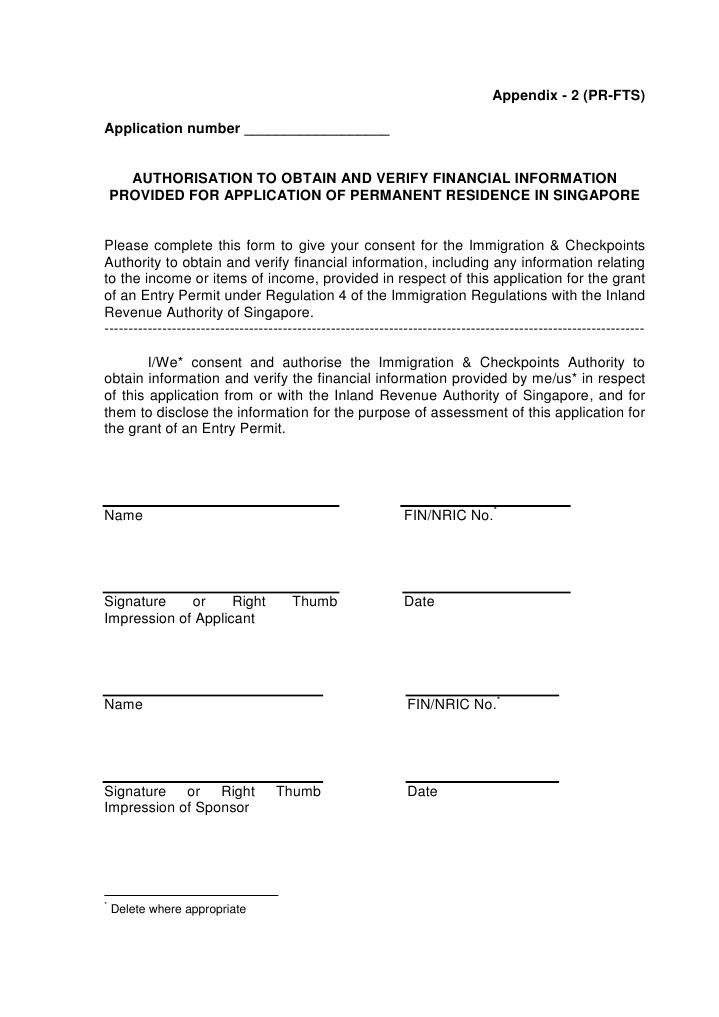 PR Application Financial Consent Form | PDF | Business | Finance ...