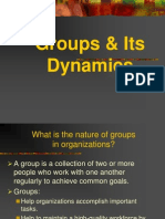 Groups &amp; Its Dynamics