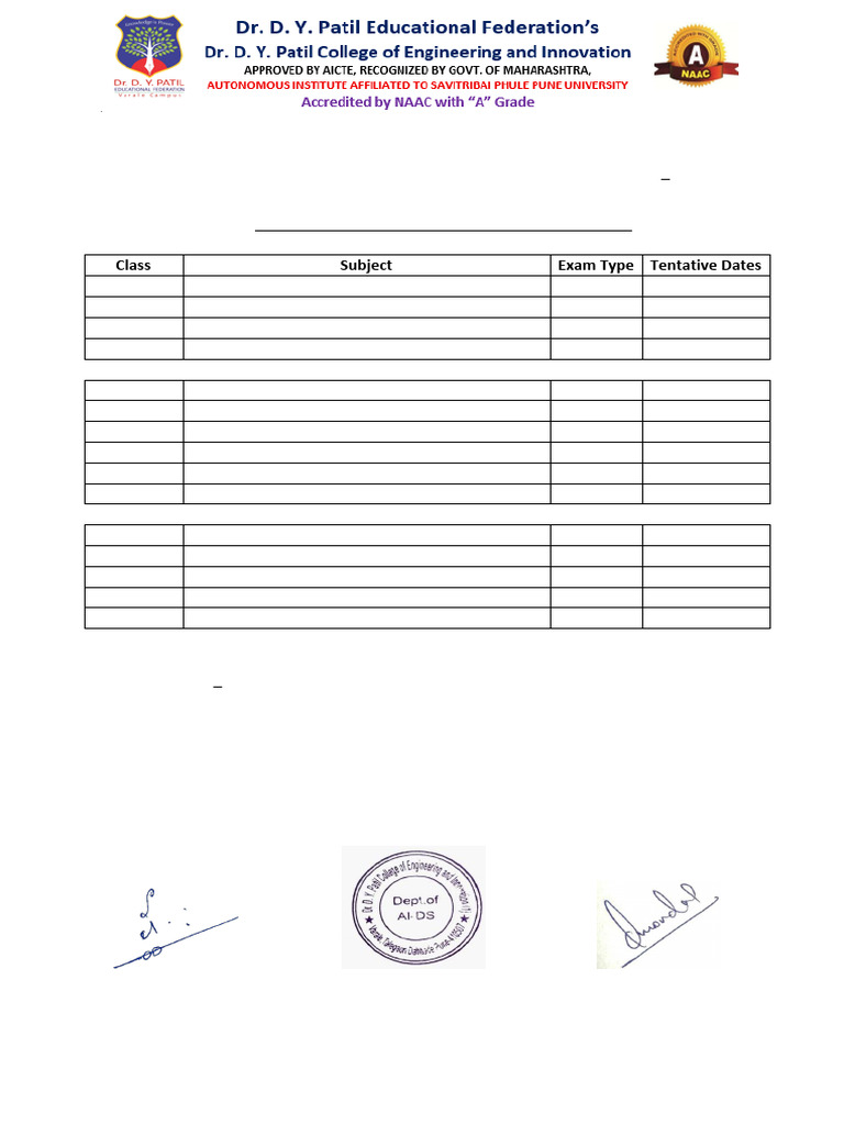 AI-DS Oral Practical Exam Schedule - May 2026 | PDF