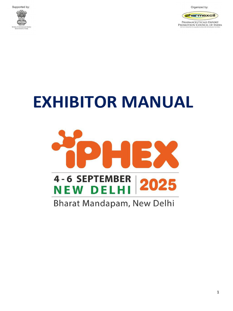 IPHEX2025 Exhibitor Manual | PDF