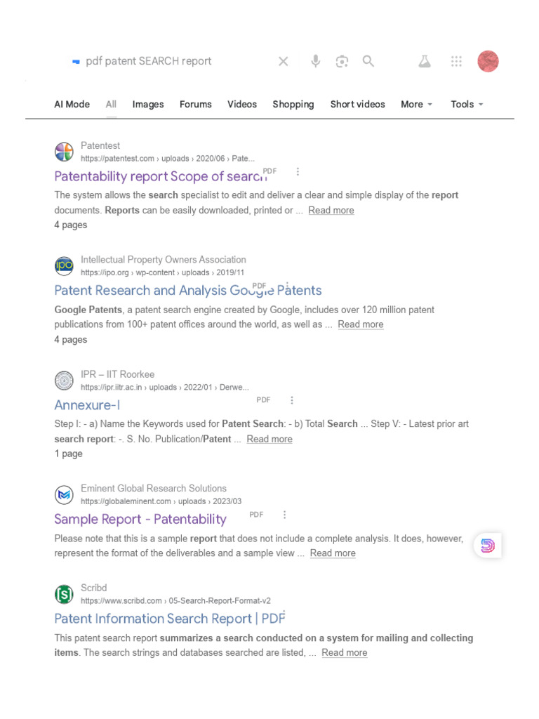 pdf patent SEARCH report - Google Search 2 | PDF | United States Patent ...
