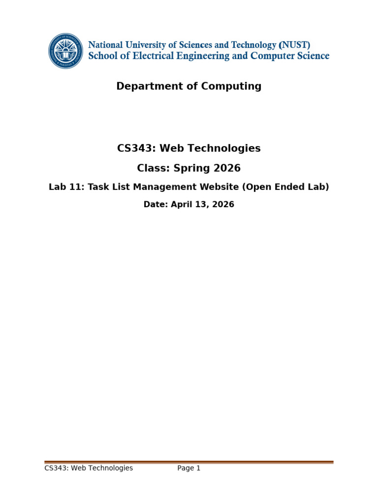 Lab 11- Open ended Lab | PDF | Usability | World Wide Web