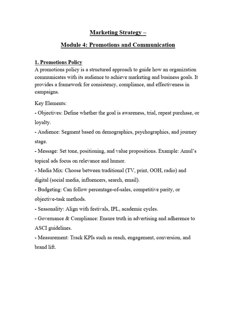 Marketing Strategy Module 4 | PDF | Advertising | Marketing
