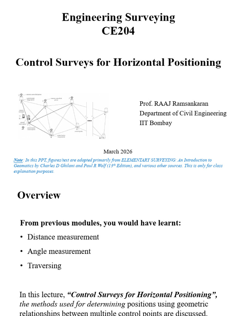 Overview of Control Surveying | PDF | Surveying | Geodesy