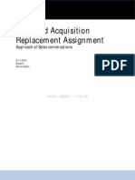 Sales and Acquisition Replacement Assignment: Approach of Sales Conversations