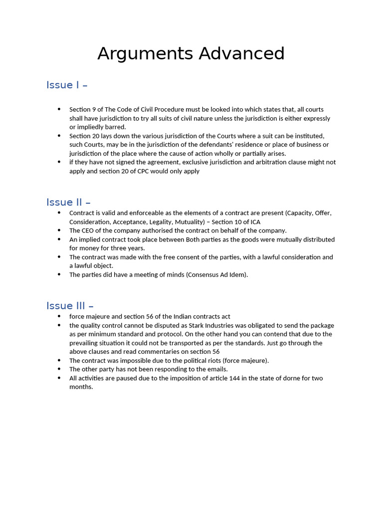 Arguments Advanced | PDF