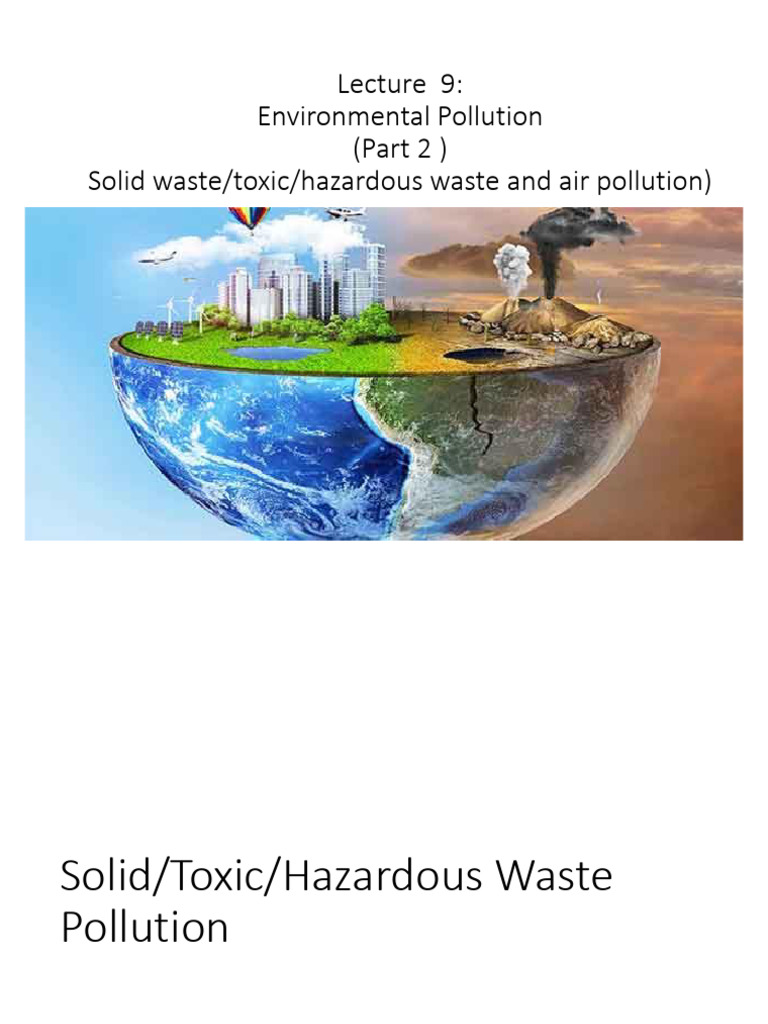 Lecture 9 - Environmental Pollution (Part 2) | PDF | Air Pollution ...