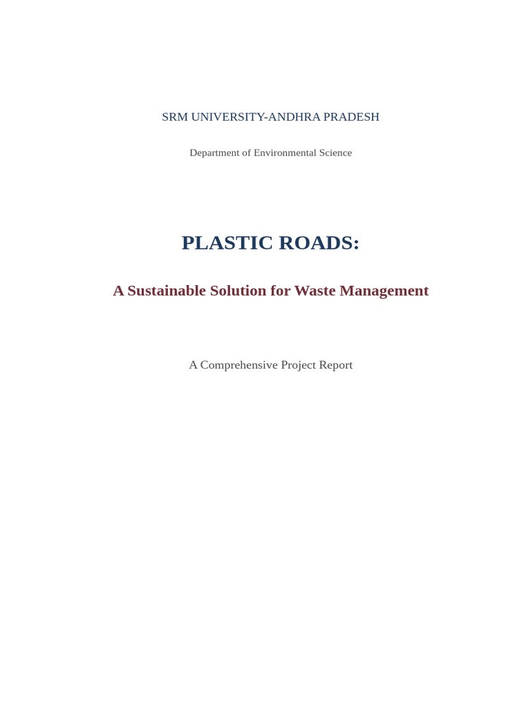 Group 5 Main Report | PDF | Plastic | Road Surface