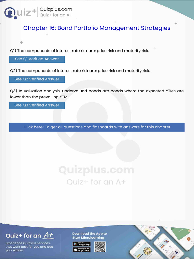 The Components of Interest Rate Risk Are Price Risk and Maturity Risk ...