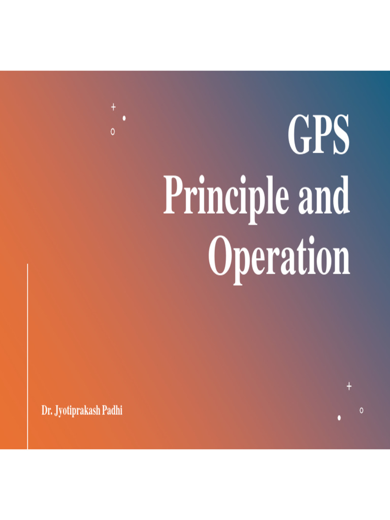 GPS Principle and Operation | PDF | Global Positioning System | Wireless