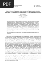 Download Creemers and Kyriakides 2010 Dynamic Model of School Effectivnes by Vitomir Jovanovi SN102939452 doc pdf