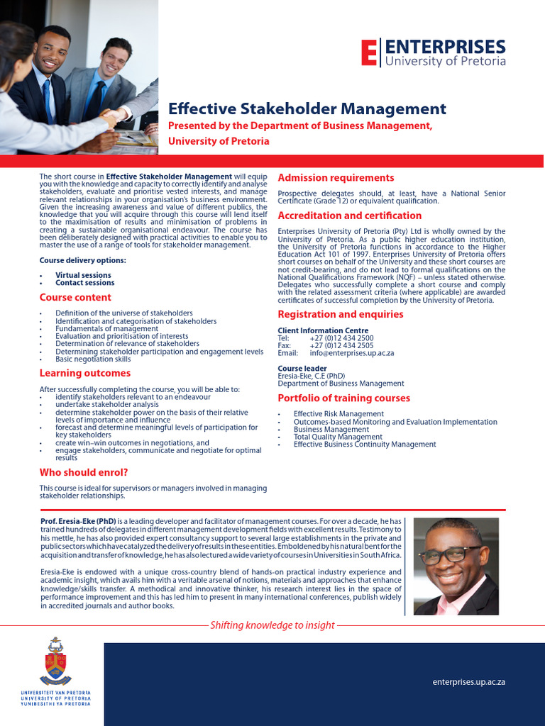 Effective Stakeholder Management | PDF