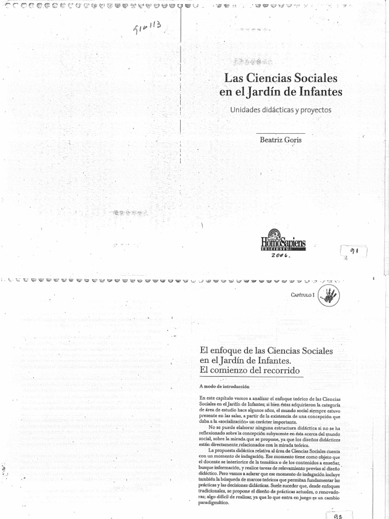 Goris. Las Ciencias Sociales en El Jardin de Infantes_removed | PDF