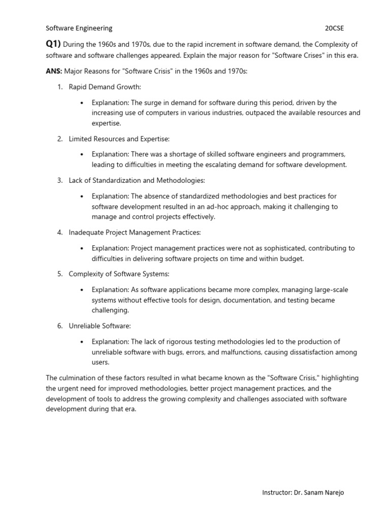 Past Paper | PDF | Software Development Process | Software