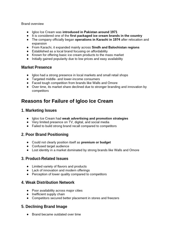 Igloo Icecream Information | PDF | Brand | Advertising